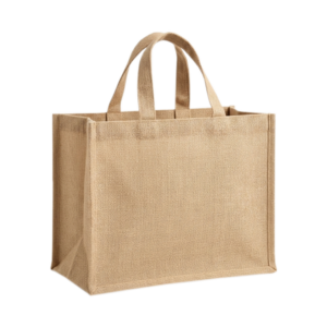 self handel natural jute bag